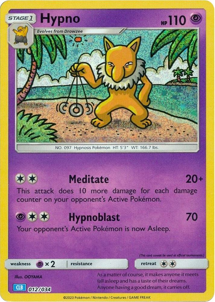 Hypno 012/034 (CLB) - Monster Mart - Pokémon Cards Australia