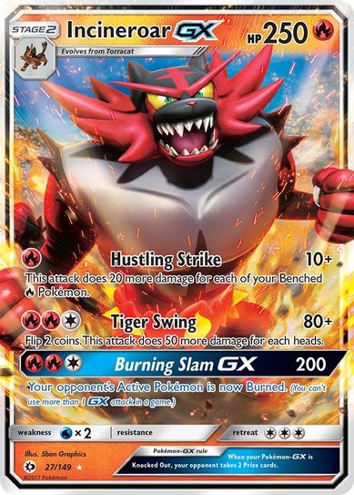 Incineroar GX 27/149 - Monster Mart - Pokémon Cards Australia