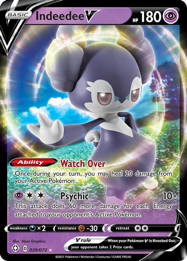 Indeedee V 039/072 - Monster Mart - Pokémon Cards Australia