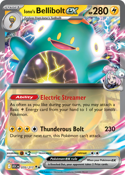 Iono's Bellibolt EX 070/217 - Monster Mart - Pokémon Cards Australia