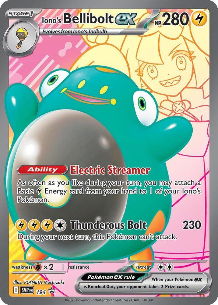 Iono's Bellibolt EX 194 - Monster Mart - Pokémon Cards Australia Pokemon Cards
