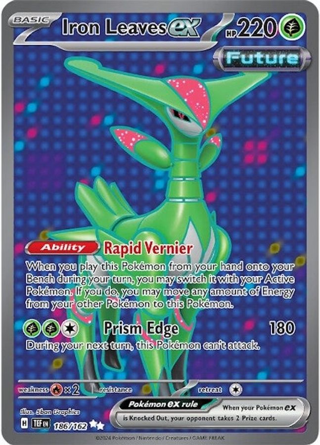 Iron Leaves EX 186/162 - Monster Mart - Pokémon Cards Australia