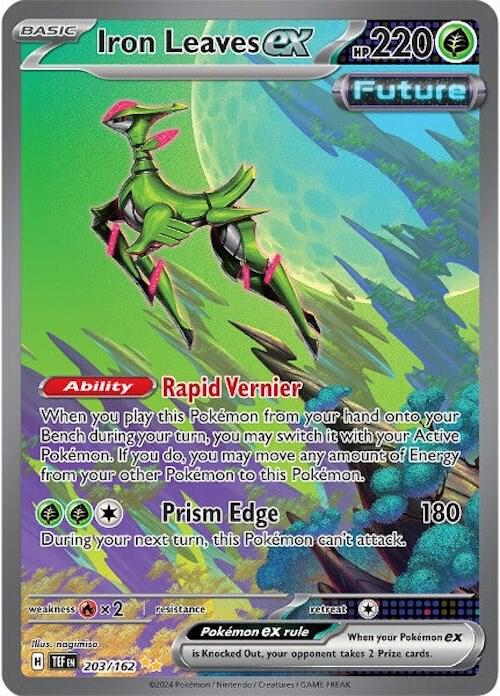 Iron Leaves EX 203/162 - Monster Mart - Pokémon Cards Australia