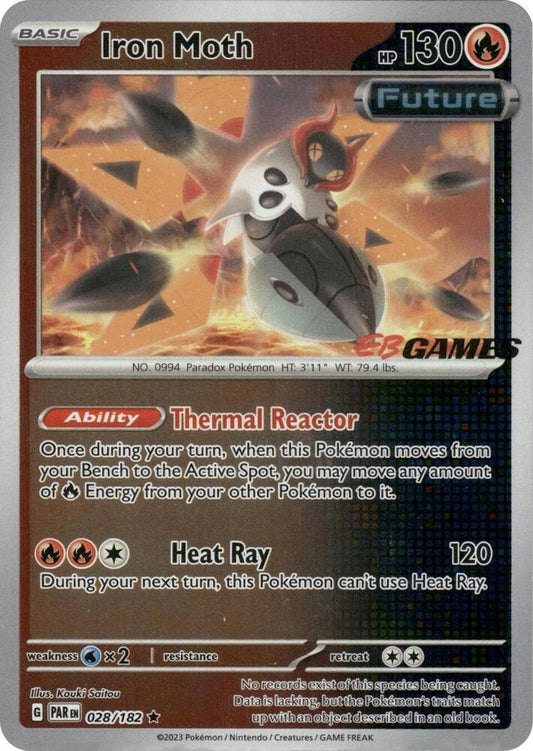 Iron Moth 028/182 EB Games - Monster Mart - Pokémon Cards Australia