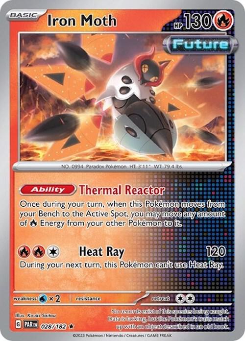 Iron Moth Cosmos Holo 028/182 - Monster Mart - Pokémon Cards Australia