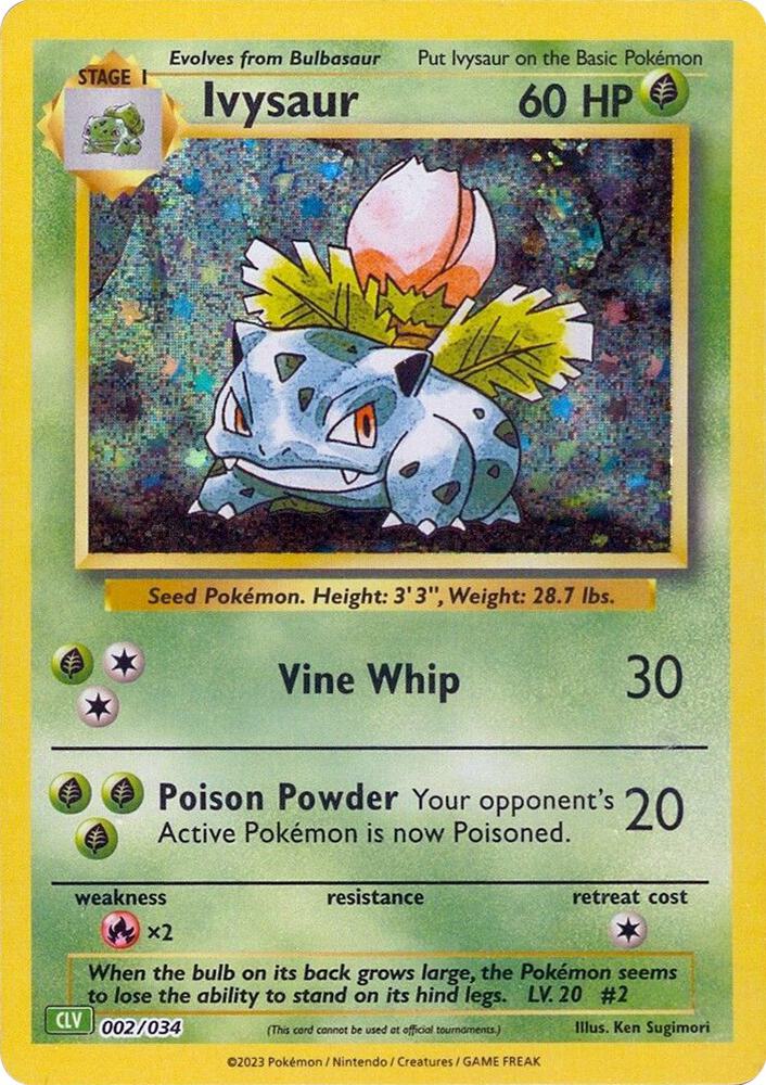 Ivysaur 002/034 (CLV) - Monster Mart - Pokémon Cards Australia