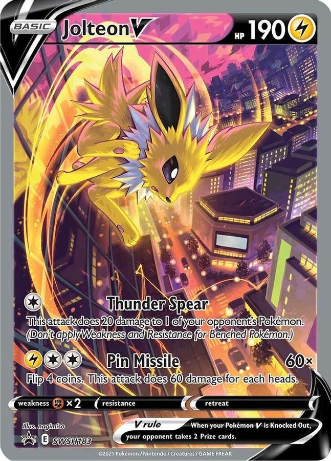 Jolteon V SWSH183 - Monster Mart - Pokémon Cards Australia