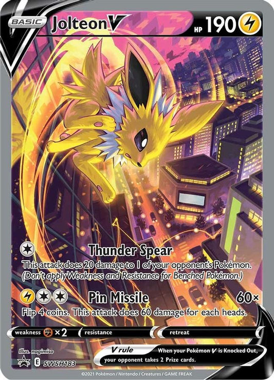 Jolteon V SWSH183 - Monster Mart - Pokémon Cards Australia
