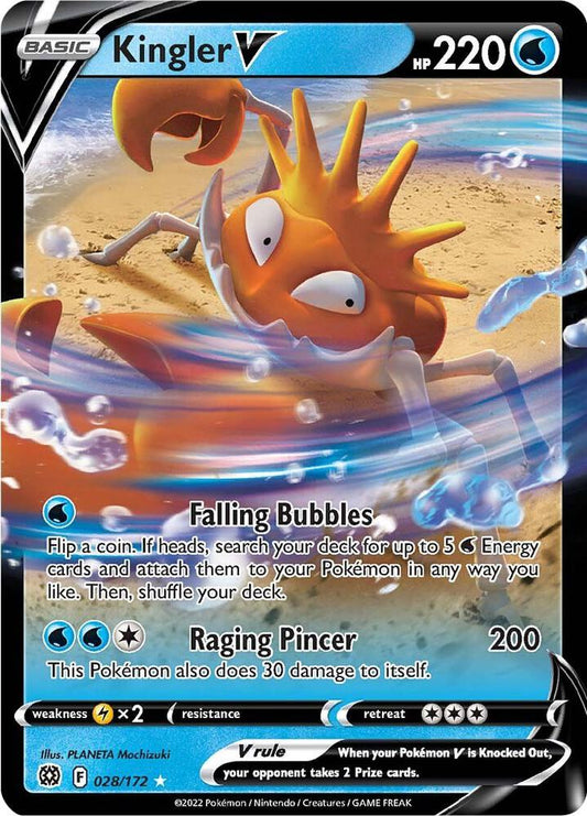 Kingler V 028/172 - Monster Mart - Pokémon Cards Australia