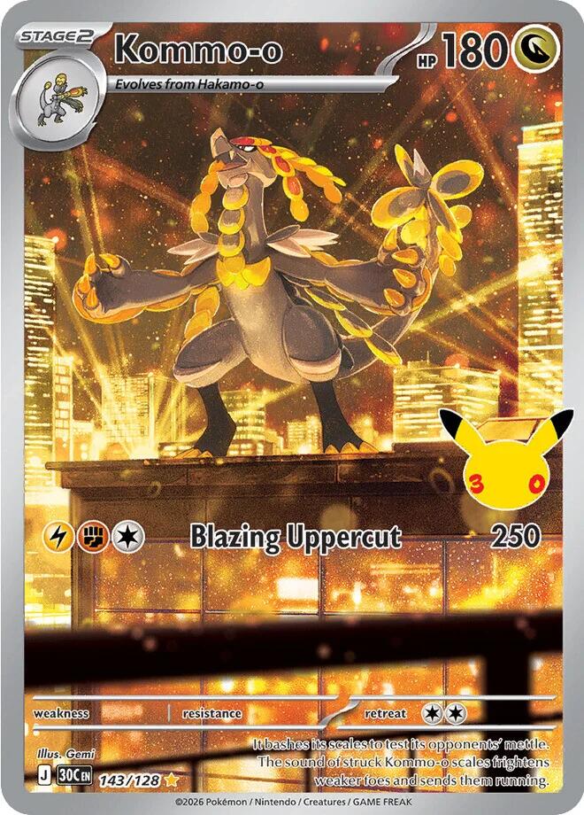 Kommo-o 143/128 - Monster Mart - Pokémon Cards Australia