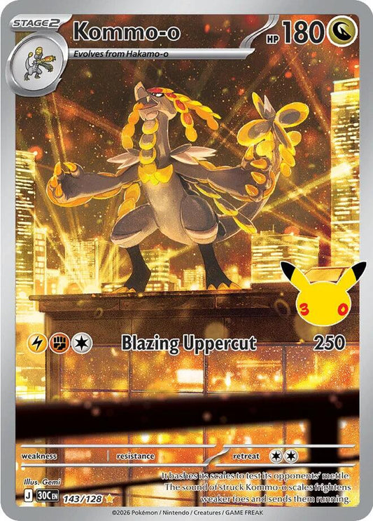 Kommo-o 143/128 - Monster Mart - Pokémon Cards Australia