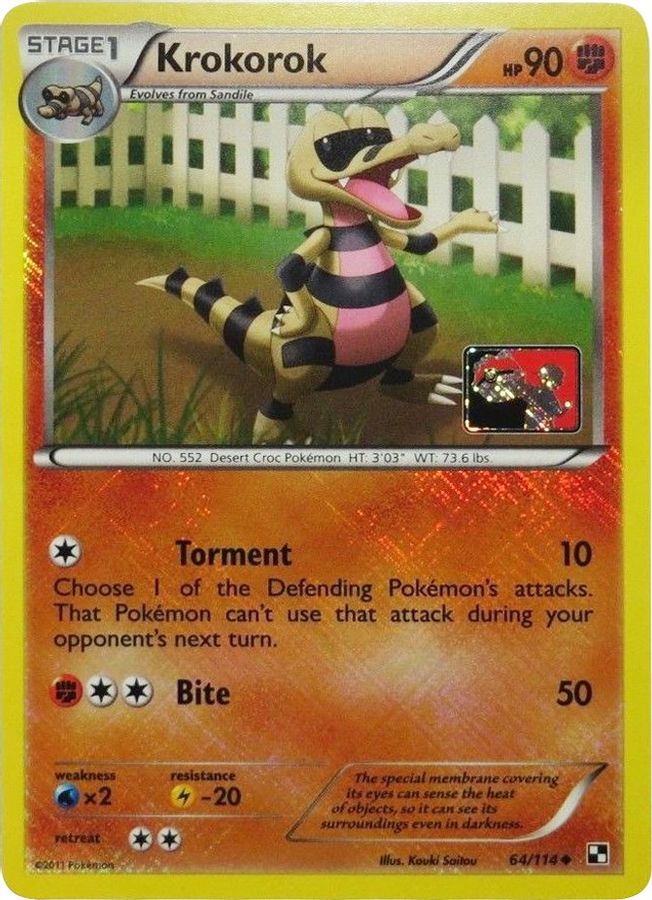 Krokorok 64/114 League Promo - Monster Mart - Pokémon Cards Australia