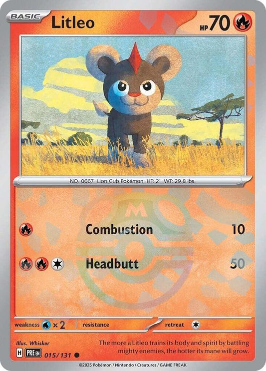 Litleo 015/131 Master Ball - Monster Mart - Pokémon Cards Australia