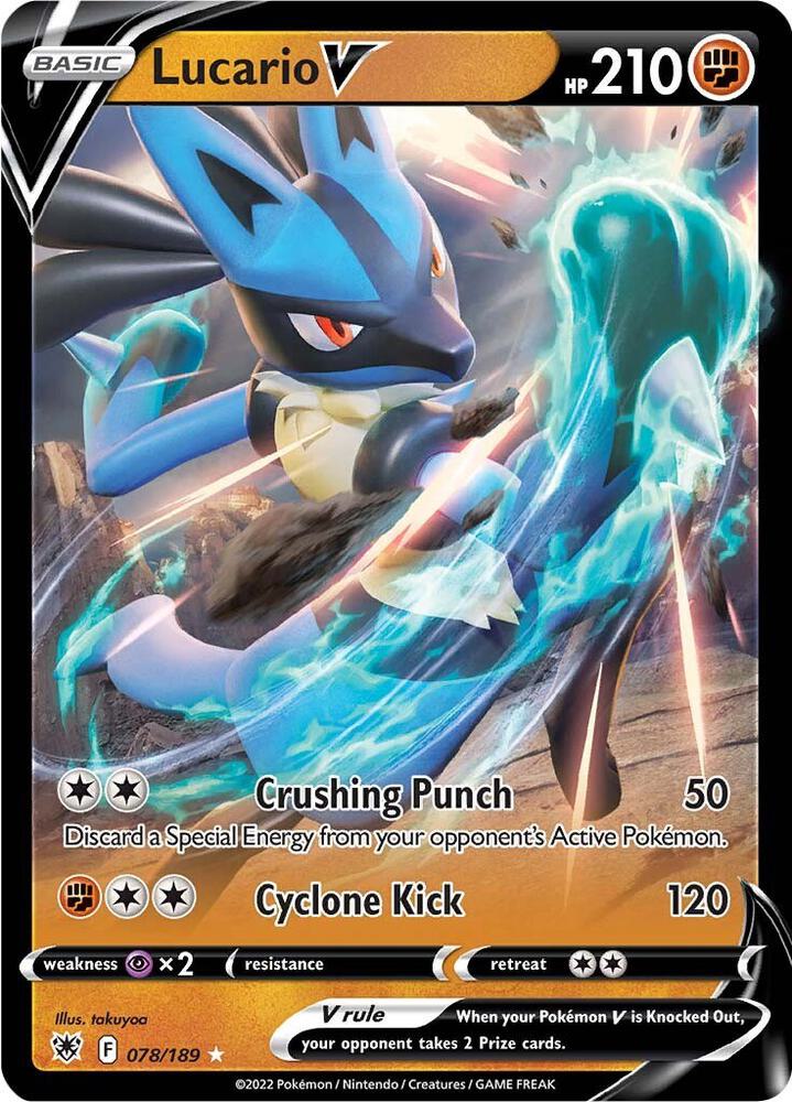 Lucario V 078/189 - Monster Mart - Pokémon Cards Australia