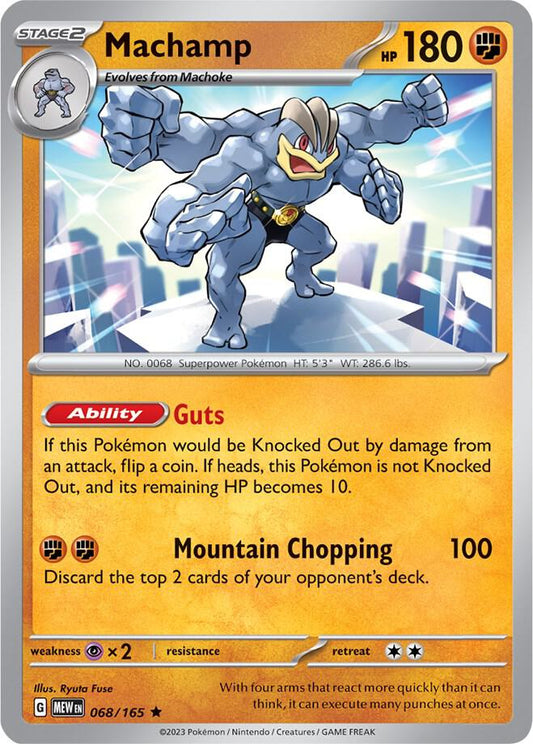 Machamp Reverse Holo 068/165 - Monster Mart - Pokémon Cards Australia