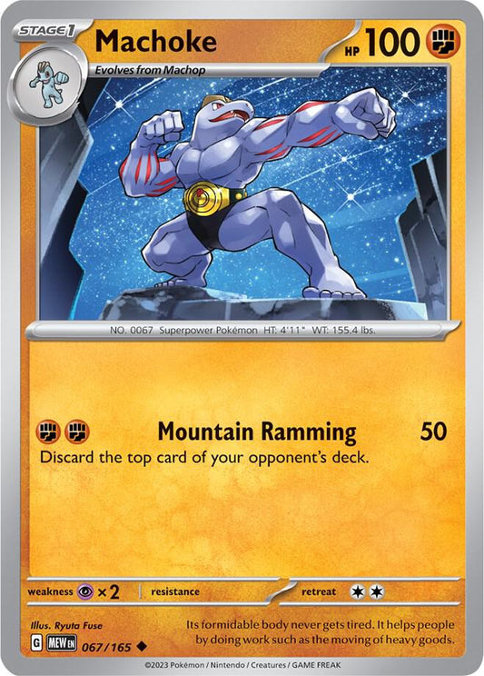 Machoke Reverse Holo 067/165 - Monster Mart - Pokémon Cards Australia