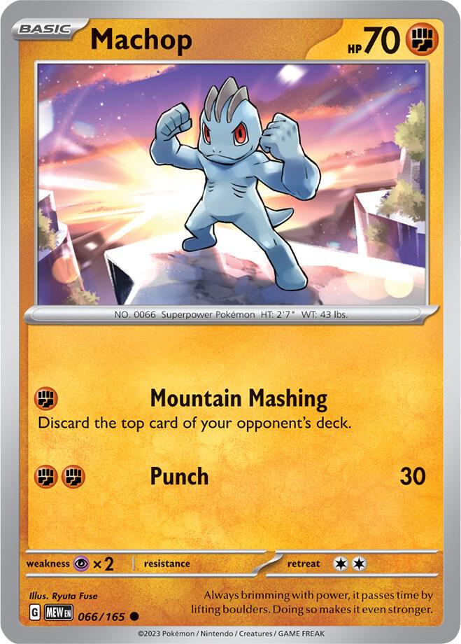 Machop Reverse Holo 066/165 - Monster Mart - Pokémon Cards Australia