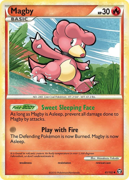 Magby Reverse Holo 41/102 - Monster Mart - Pokémon Cards Australia