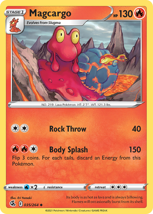 Magcargo Reverse Holo 035/264 - Monster Mart - Pokémon Cards Australia