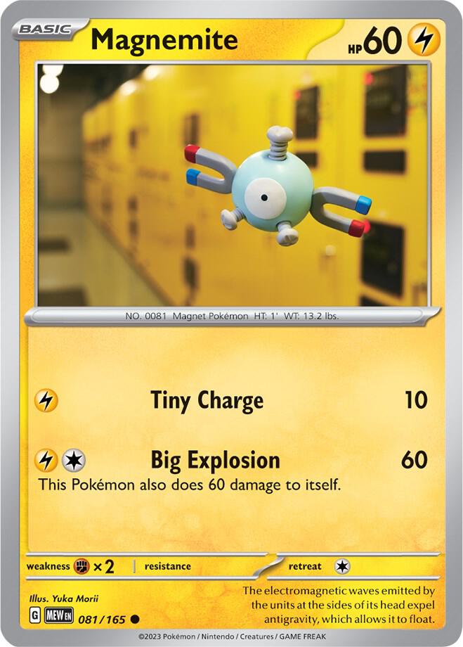 Magnemite Reverse Holo 081/165 - Monster Mart - Pokémon Cards Australia