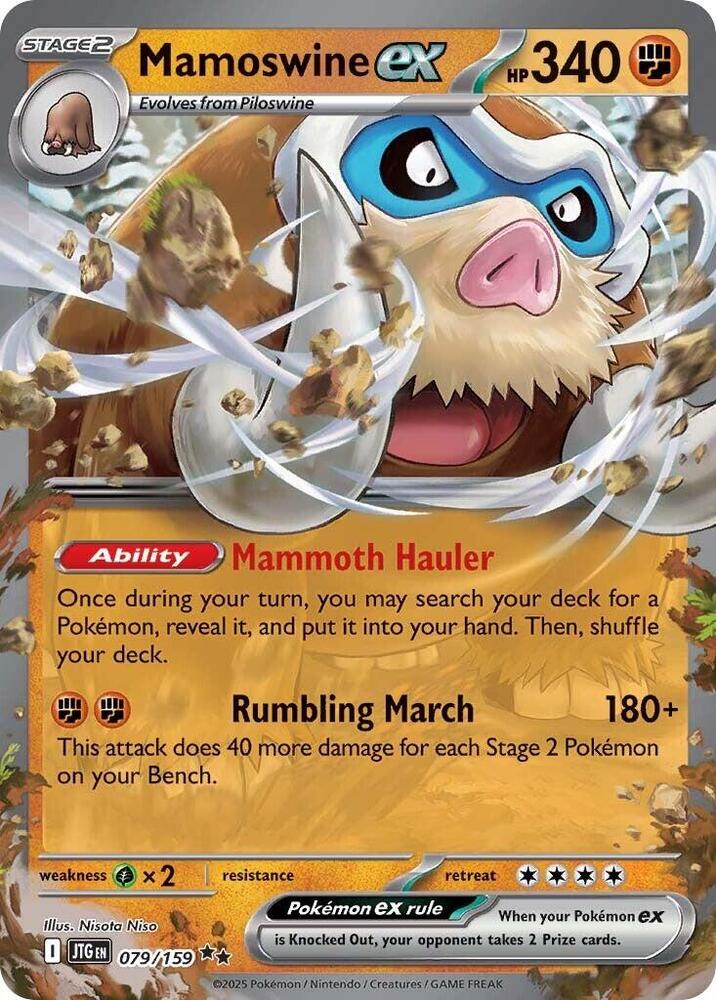 Mamoswine EX 079/159 - Monster Mart - Pokémon Cards Australia