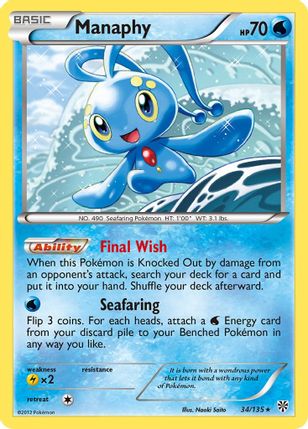 Manaphy Holo 34/135 - Monster Mart - Pokémon Cards Australia