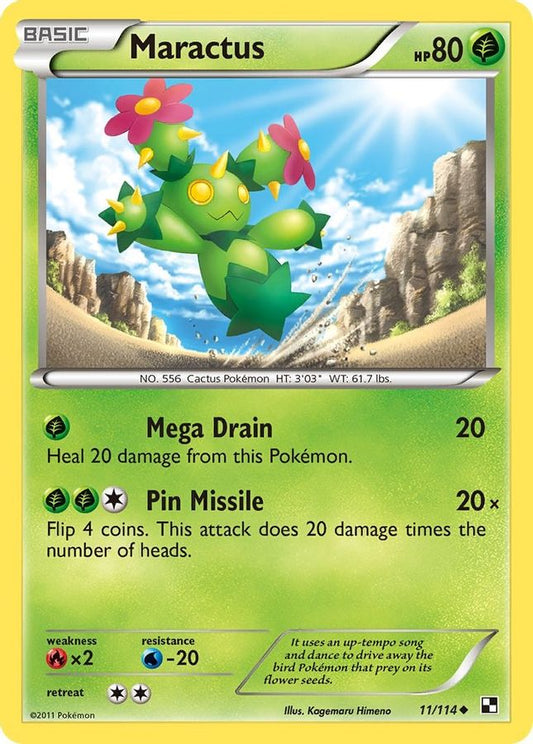 Maractus Reverse Holo 11/114 - Monster Mart - Pokémon Cards Australia