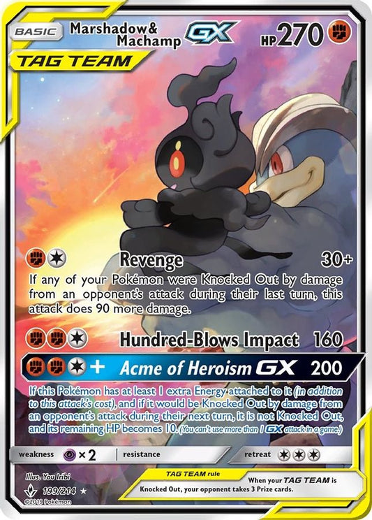 Marshadow & Machamp GX 199/214 - Monster Mart - Pokémon Cards Australia