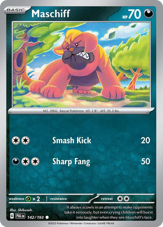 Maschiff Cosmos Holo 142/193 - Monster Mart - Pokémon Cards Australia