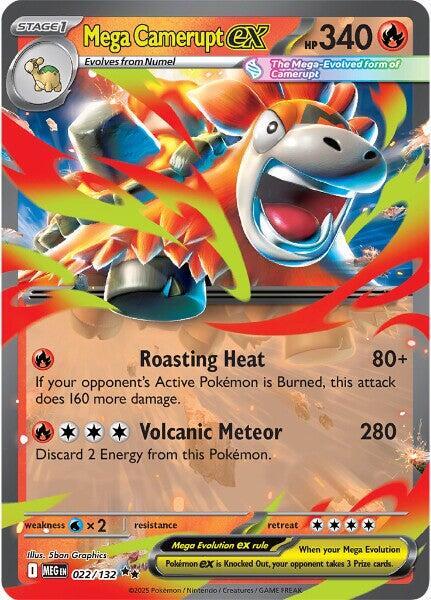 Mega Camerupt EX 022/132 - Monster Mart - Pokémon Cards Australia