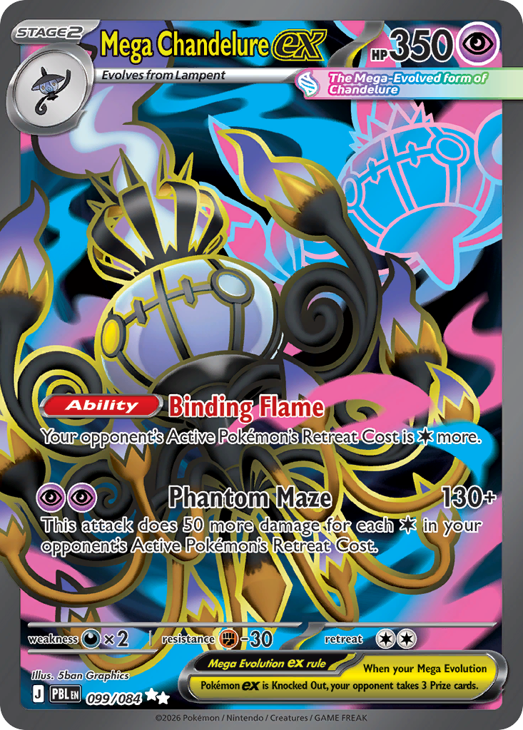 Mega Chandelure EX 099/084 - Monster Mart - Pokémon Cards Australia