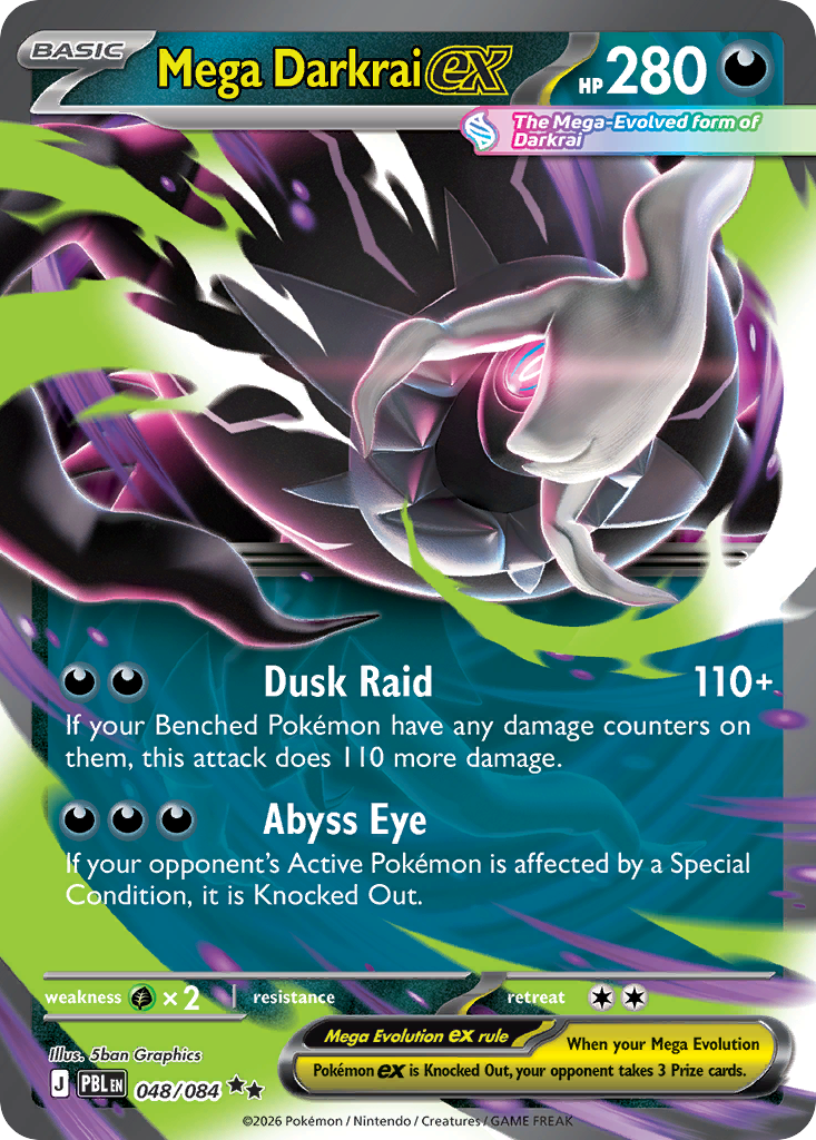 Mega Darkrai EX 048/084 - Monster Mart - Pokémon Cards Australia