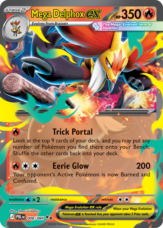 Mega Delphox EX 008/084 - Monster Mart - Pokémon Cards Australia