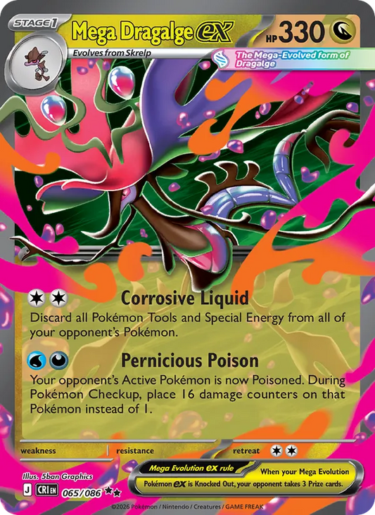 Mega Dragalge EX 065/086 - Monster Mart - Pokémon Cards Australia