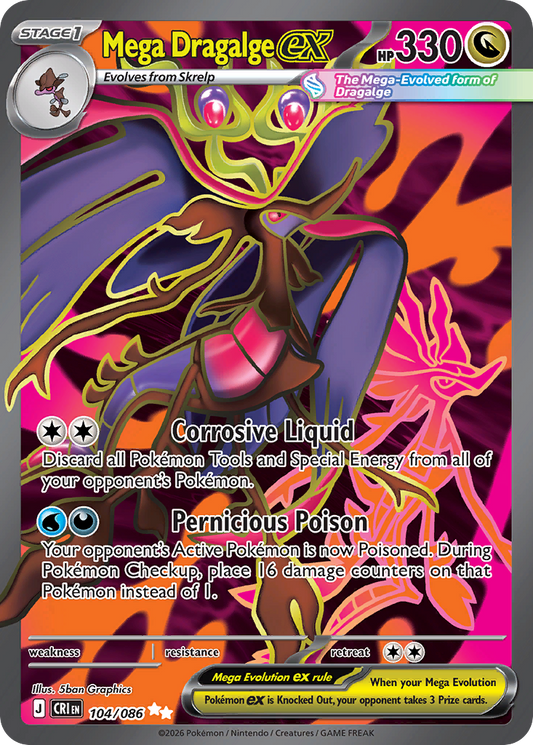 Mega Dragalge EX 104/086 - Monster Mart - Pokémon Cards Australia