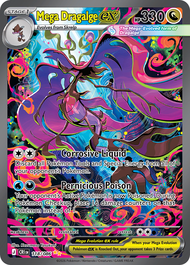 Mega Dragalge EX 118/086 - Monster Mart - Pokémon Cards Australia