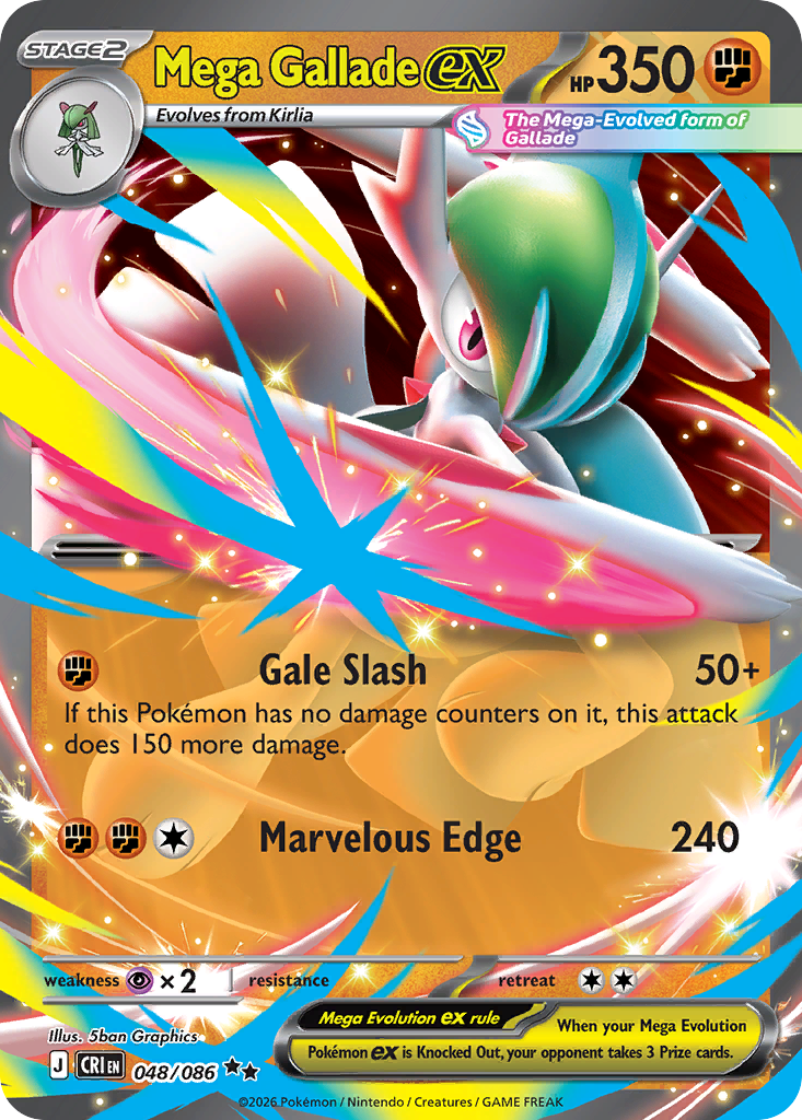 Mega Gallade ex 048/086 - Monster Mart - Pokémon Cards Australia