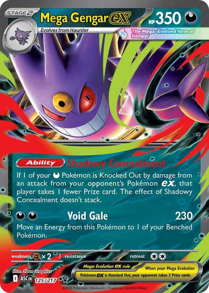 Mega Gengar EX 125/217 - Monster Mart - Pokémon Cards Australia