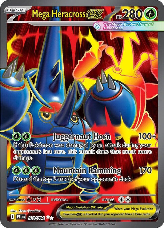Mega Heracross EX 108/094 - Monster Mart - Pokémon Cards Australia