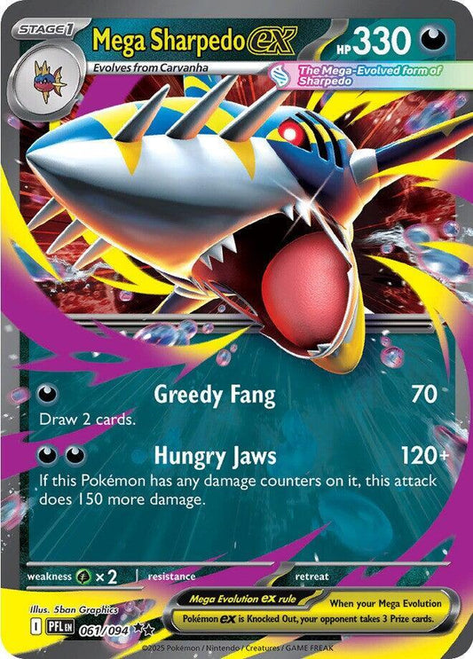 Mega Sharpedo EX 061/094 - Monster Mart - Pokémon Cards Australia