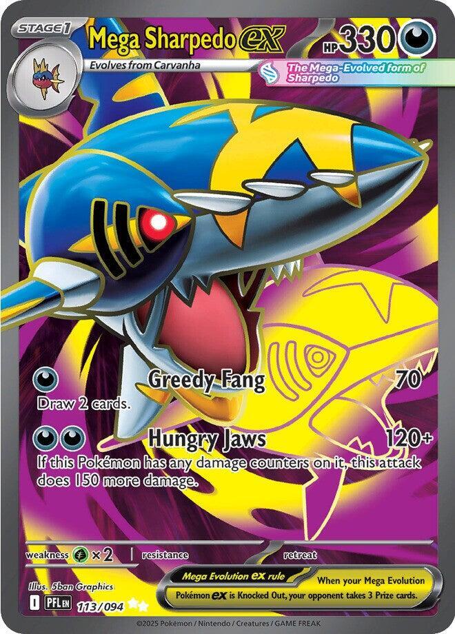 rare mega ex pokemon cards Mega Sharpedo EX Raw Card