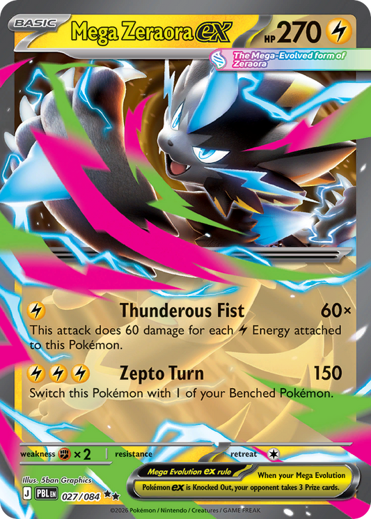 Mega Zeraora EX 027/084 - Monster Mart - Pokémon Cards Australia
