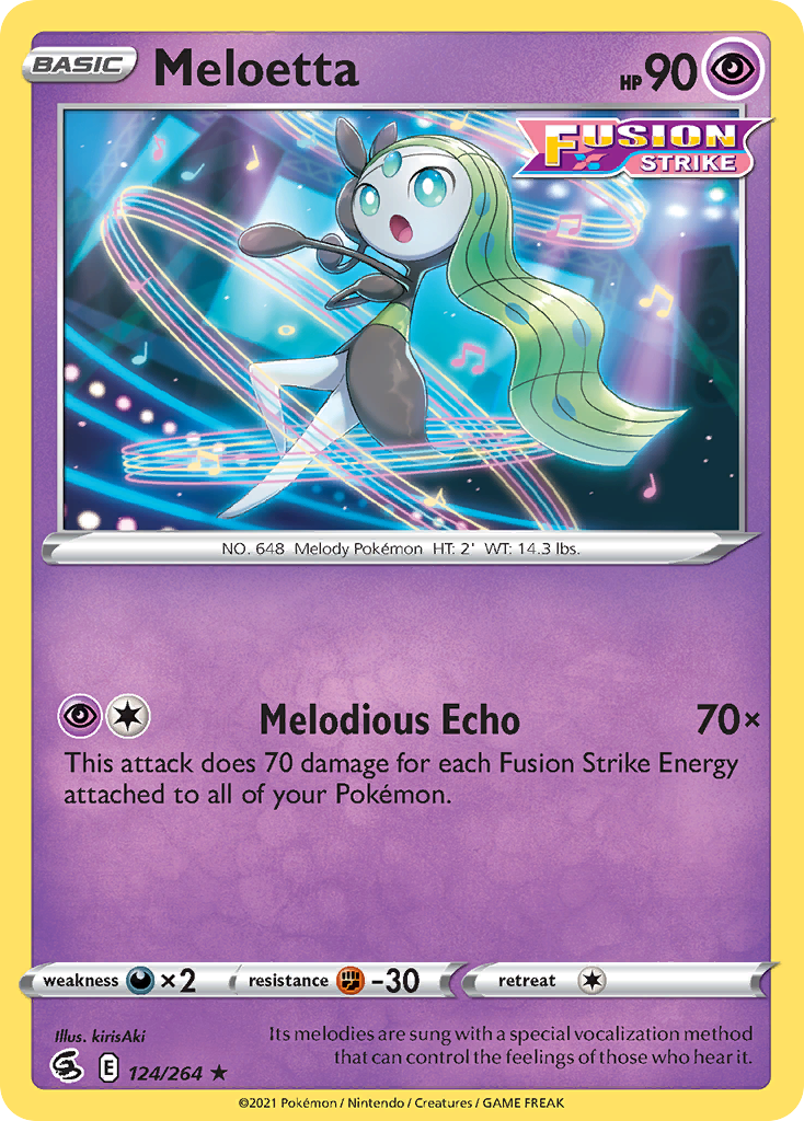 Meloetta Reverse Holo 124/264 - Monster Mart - Pokémon Cards Australia