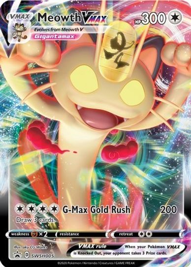 Meowth VMAX SWSH005 - Monster Mart - Pokémon Cards Australia