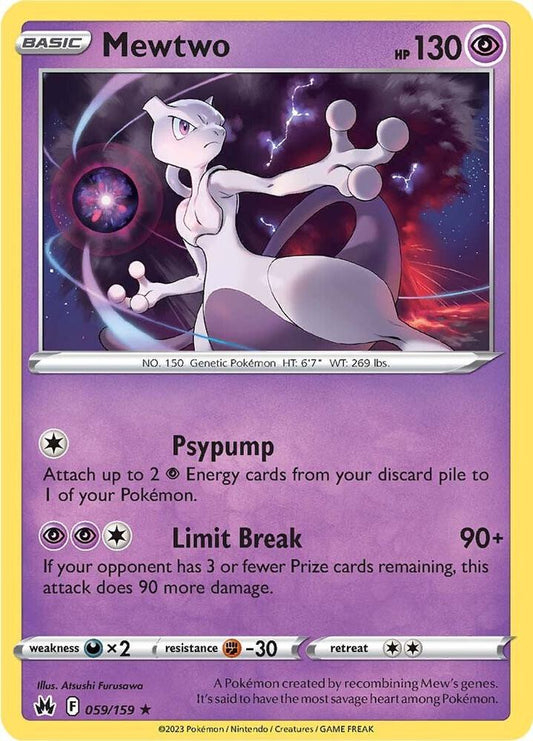 Mewtwo Reverse Holo 059/159 - Monster Mart - Pokémon Cards Australia