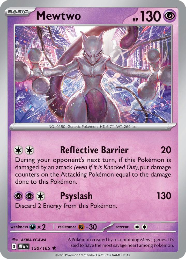 Mewtwo Reverse Holo 150/165 - Monster Mart - Pokémon Cards Australia