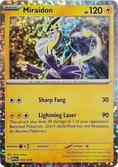 Miraidon Holo 003/015 McDonald's Promo - Monster Mart - Pokémon Cards Australia Pokemon Cards