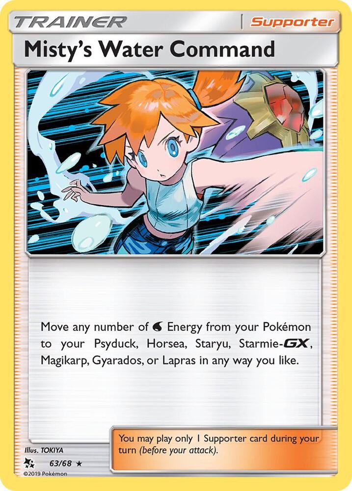 Misty's Water Command Reverse Holo 63/68 - Monster Mart - Pokémon Cards Australia