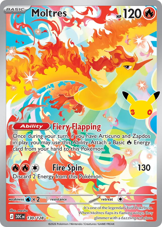 Moltres 130/128 - Monster Mart - Pokémon Cards Australia