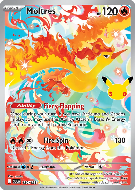 Moltres 130/128 - Monster Mart - Pokémon Cards Australia